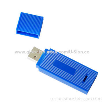 Plastic USB Flash Drive, Full Capacity, CE Mark, Customized Logos Available